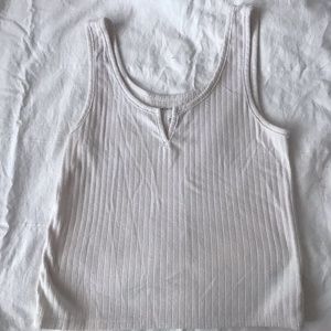 white ribbed tank top